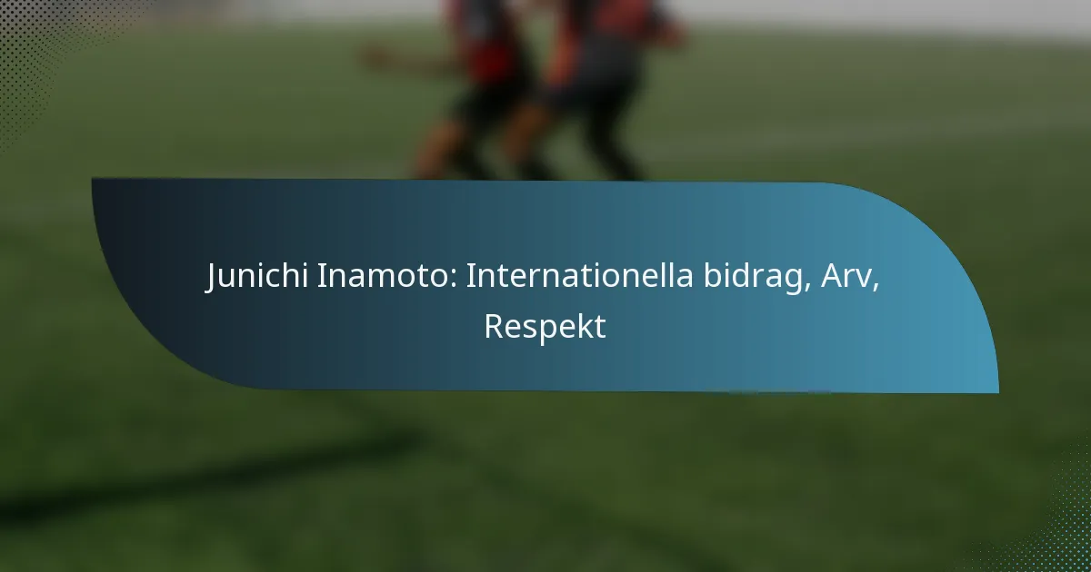 Junichi Inamoto: Internationella bidrag, Arv, Respekt